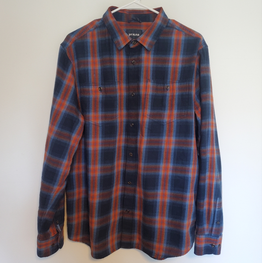 Prana Mens Dolberg Nautical Flannel size Medium